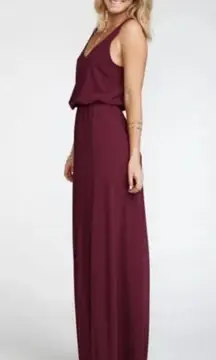 Show Me Your Mumu Kendall Maxi Dress in Merlot Chiffon Size XXS NWT