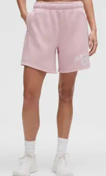 NWT Lululemon Scuba Oversized Mid Rise Short 7" Graphic Pink Haze XL SOLD OUT