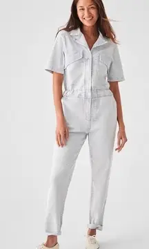 Faherty Blythe Jumpsuit Coverall Light Indigo Wash Denim size xs