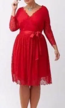 🎉Host Pick🎉 NWT Lane Bryant Lace Red Dress Plus Size 28