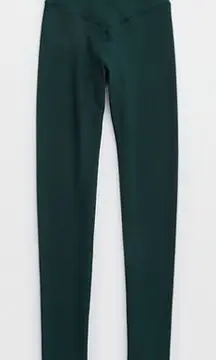 OFFLINE by Aerie Real Me Waffle High Waisted Crossover Legging Green NEW Medium