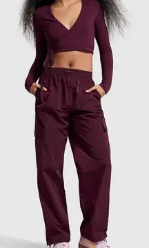 PINK Victoria’s Secret Parachute Cargo Pants, ColorWild Rose, New