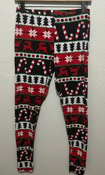 🎄 Just Love Holiday Leggings Women’s Medium – Festive Christmas Print