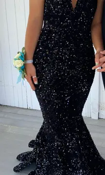Scarlett & Portia Black Sequin Gown