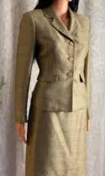 Le Suit Gold Blazer Tailored Professional Style Suit Jacket Dress Jacket