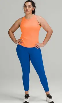 Lululemon Fast Free High Rise Tight 25" Blazer Blue Leggings Workout Women 18