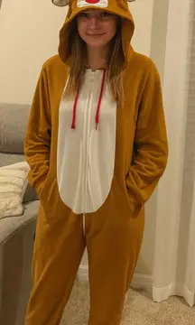 American Eagle Outfitters Reindeer Christmas, pajama hoodie costume onesie unise