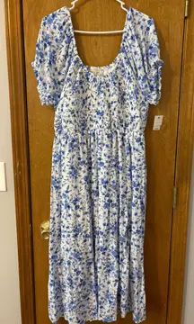 Blue floral sun dress ultra flirt
