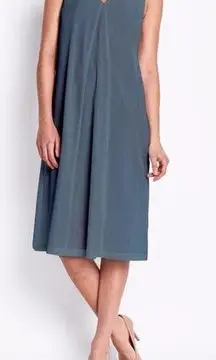 Of Mercer Mulberry Dress V Neck Sleeveless Aline Blue Cocktail Formal Lawyer