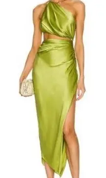 The Sei NWT One Shoulder Cut Out Dress in Kiwi Size 6‎