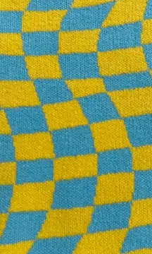 Checkered Cropped Sweater 