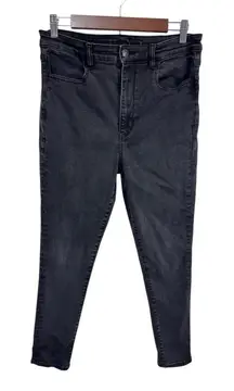 American Eagle Black Highest Rise Skinny Jegging Next Level Stretch Women's 12