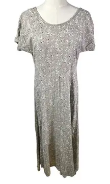 All That Jazz Vintage 90's Floral Maxi Dress Size 7/8 Short Sleeve Cottagecore