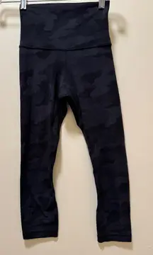Lululemon‎ Align High-Rise Crop Leggings Size 2 Heritag Camo Deep Coal Multi