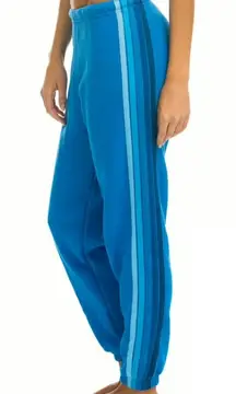 Aviator Nation 5 Stripe Sweatpants Blue
