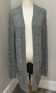 ABERCROMBIE & FITCH Open Style Grey Knit Cardigan Sweater Women's Size‎ Medium