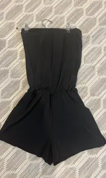 Black Romper With Pockets