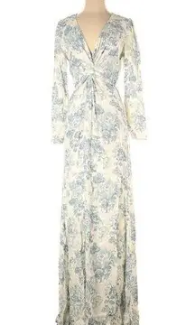 Reformation NWT  Gatsby in Teacup Floral Deep V-neck High Slit Maxi Dress 2