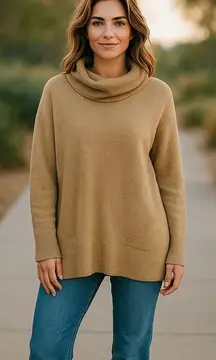 Soft‎ Surroundings Cowl Neck Wool and Cashmere Blend Sweater size S/M