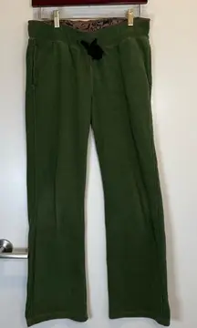 Kavu Green Fuzzy Lounge Pants Sweatpants Loungewear Comfort