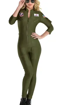 Top gun maverick adult women’s Halloween costume jumpsuit 