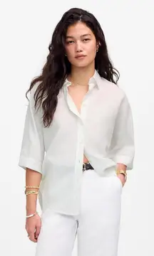 NWT Madewell Oversized‎ Pleated-Sleeve Button-Up Shirt - MSRP $82 - XL