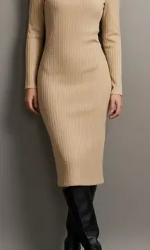 EMERSON FRY Long Sleeve Layering Dress, Sand, Small