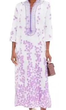 Tuckernuck Ro’s Garden Exclusive Lavender Leaf Clorinda Kaftan S *flaw