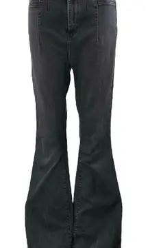 Free People We The Free Black High Waisted Flare Bootcut Denim Jeans Size 31