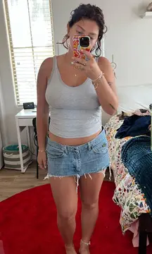 Mini Jean Skirt