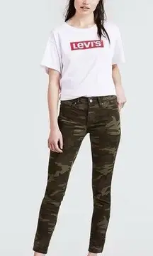 Levi's  Camo Print 711 Skinny Ankle Jeans