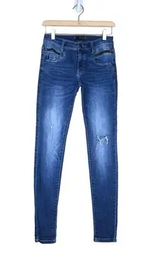 KanCan Womens 25 Distressed Skinny Zipper Jeans Style VBK1165R