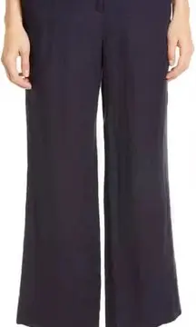 Mansur Gavriel Navy Blue Made in Italy 100% Linen pant size small