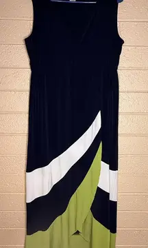 Studio One Black and Green High Low Dress