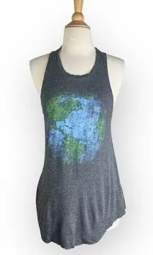 Fifth Sun Gray Earth Tank - Unique Plant Earth Graphic Small