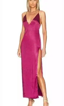 - MORE TO COME Regina Maxi
Dress in Fuchsia Size S