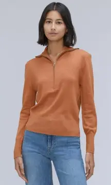 Everlane Tan 1/2 zip Sweater Size XS The Luxe Women’s Merino Wool Pullover
