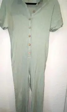 Womens Asos Sage Green Linen Jumpsuit