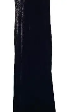 Andrea Jovine Vtg  Black Velvet Embellished Shoulder Strap Maxi Dress Size M