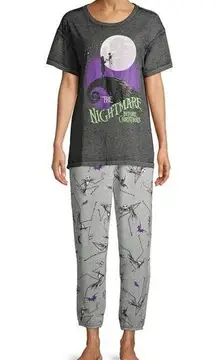 Disney  Nightmare Before Christmas 2 Piece PJ Set, Size Large