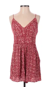 Red And White Floral Romper