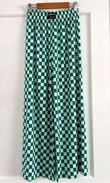 Seven-11 green Checkered crop pants