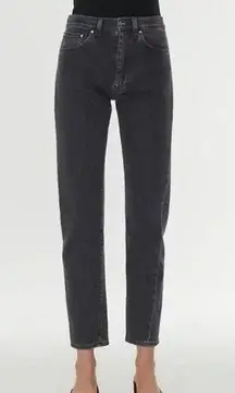 Original Twisted Seam Cropped Denim Jeans in Grey Size 24 Retail $350