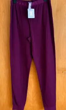 Savage X Fenty Lounge Pants Womens L‎ Large Purple Ribbed Knit Sleepwear NWT