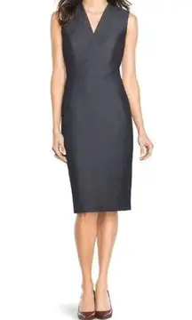 White House | Black Market  WHBM Gray Denim Sheath Dress 6