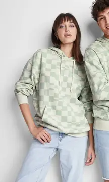 Wild Fable Checkered Unisex Hoodie Size Small