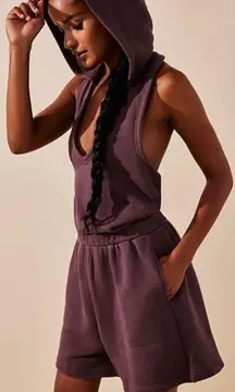 FP BEACH Oliver Romper Pockets Hooded in Chocolate Merlot