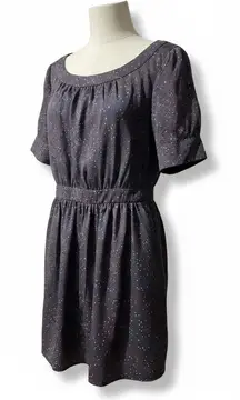 BCBGeneration Dress Womens 4 Brown Red White Polka Dot Short Sleeve Party Career