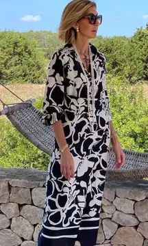 Dress long midi maxi kaftan wrapped long sleeve shirt wedding casual