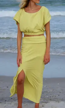 Boutique Matching Set - Maxi Skirt & Crop Top